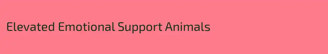 Elevated Emotional Support Animals